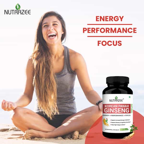 Nutrazee Korean Red Panax Ginseng - 60 Capsules