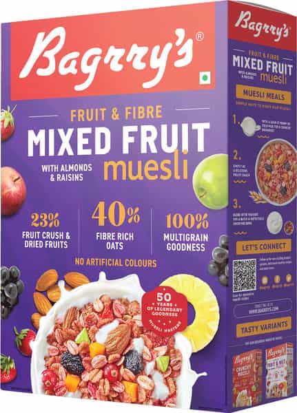 Bagrry's Fruit And Fibre Muesli Mixed Fruit - 500G