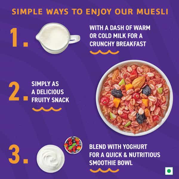 Bagrry's Fruit And Fibre Muesli Mixed Fruit - 500G