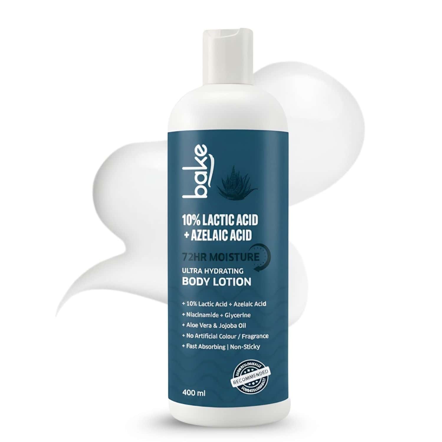 Bake 10% Lactic Acid + Azelaic Acid Body Lotion | Rough & Dry Skin | 72h Moisture | 400ml