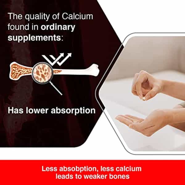 Bon K2 Hd With Advanced Calcium60 Tablet|Vitamin D3 & Vitamin K2-7 Multivitamin Tab (6 X 10 Tablets)