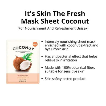 It'S Skin The Fresh Mask Sheet - Coconut - Pack Of 5
