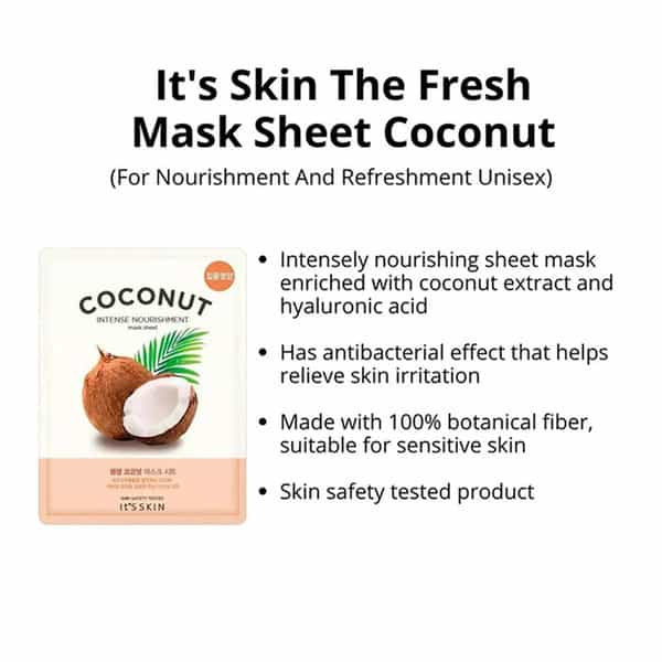 It's Skin The Fresh Mask Sheet - Coconut - Pack Of 5