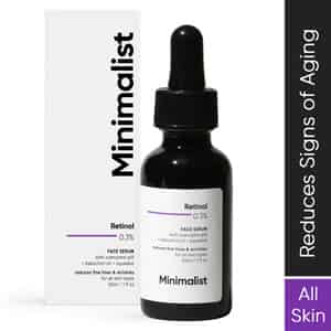 Minimalist 0.3% Retinol Anti Aging Face Serum With Q10 For Fine Lines & Wrinkles (30ml)