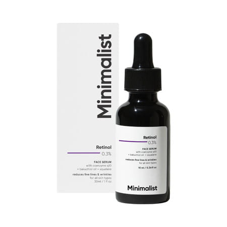 Minimalist 0.3% Retinol Anti Aging Face Serum With Q10 For Fine Lines & Wrinkles (30ml)