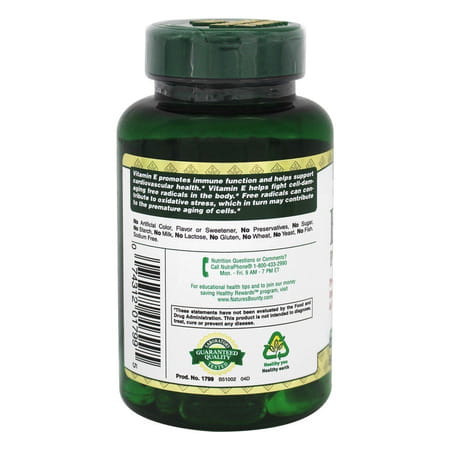 Nature's Bounty Vitamin E 1000 Iu Softgels Pure Dl-Alpha 60 Soft Gels (Pack Of 2)