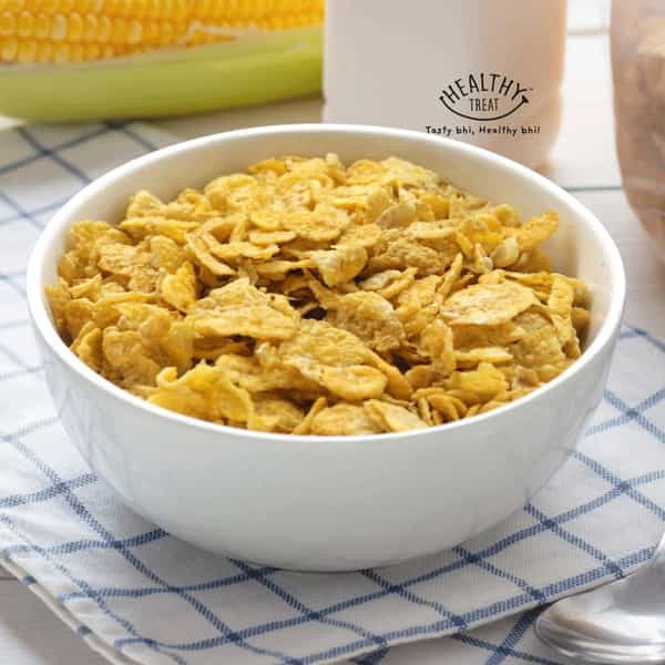Healthy Treat Roasted Corn Flakes Namkeen 600 Gm (Pack Of 6 | 100 Gm Each) | Gluten Free | Vegan
