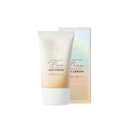 B.O.M Foundation Free Tone Cover Sun Cream Spf50+Pa++++ - Foundation Free Tone | 50g