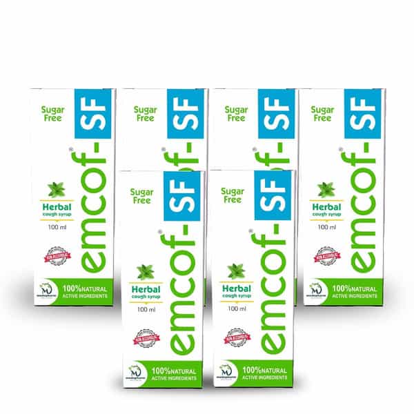 Medopharm Wellness Emcof Ayurvedic Sugar-Free Cough Syrup: Relieve Your Cough Naturally | Pack Of 6