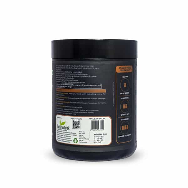 Pumpz Pre Workout Gummies Insane | Imli (Tamrind) | Caffeine And L-Tyrosine | Instant Energy - 60N