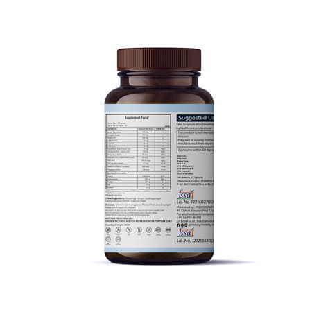 Miduty Thick & Grow - Hair Growth - Alopecia - Biotin - Vitamin B6 - Bioavailable - 60 Capsules