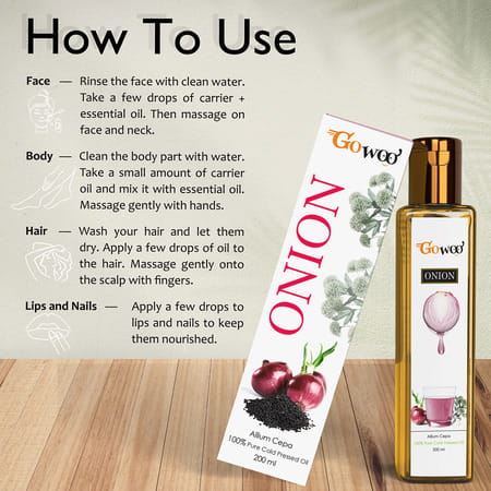 Go Woo 100% Onion Seed Carrier Oil Cold Pressed