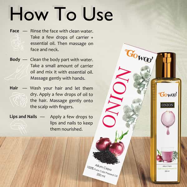 Go Woo 100% Onion Seed Carrier Oil Cold Pressed