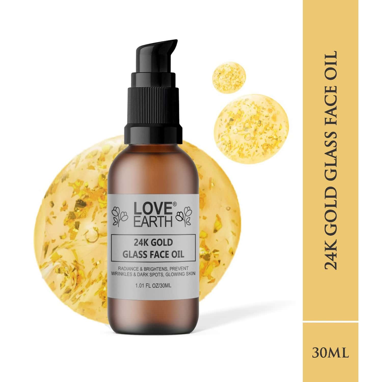 Love Earth 24k Gold Glass Face Oil