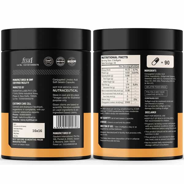 Myfitfuel Cla 2000Mg | (90 Softgels) | Supplement For Men & Women| Fat Loss | Weight Management