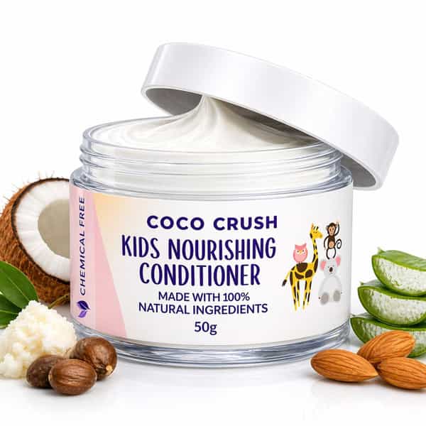 Coco Crush Natural Hair Conditioner For Kids | Coconut & Rosemary Oil | Detangles | Softens Hair 50G