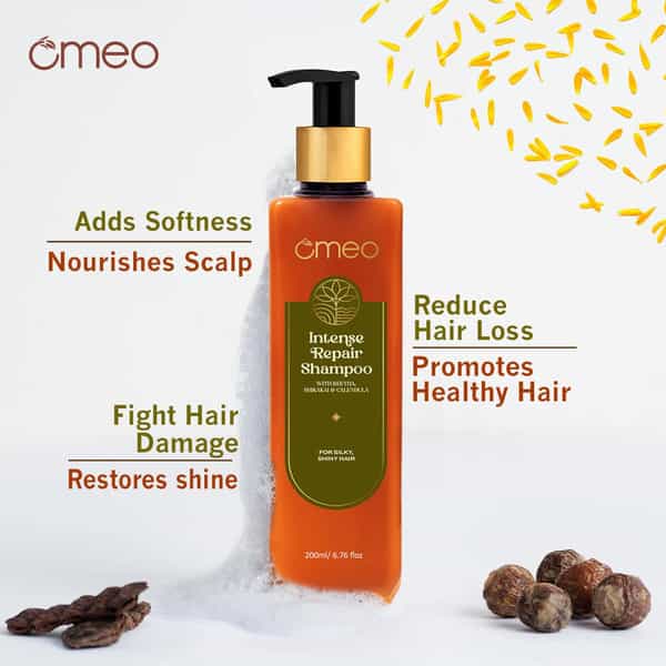 Omeo Intense Repair Shampoo With Reetha | Shikakai | Calendula And Thuja - 200Ml