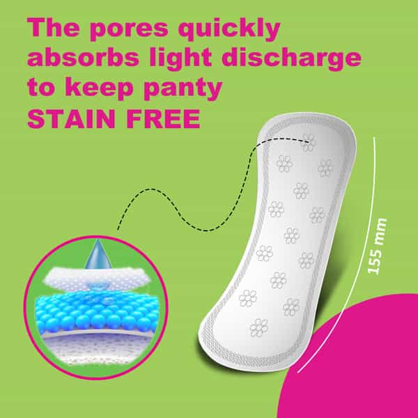 Wonderize Ultra Thin Cotton Panty Liners - 24 Liners Size - 155Mm | Daily Use Freshness & Protection
