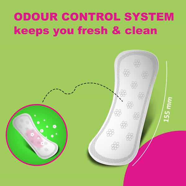 Wonderize Ultra Thin Cotton Panty Liners - 24 Liners Size - 155Mm | Daily Use Freshness & Protection