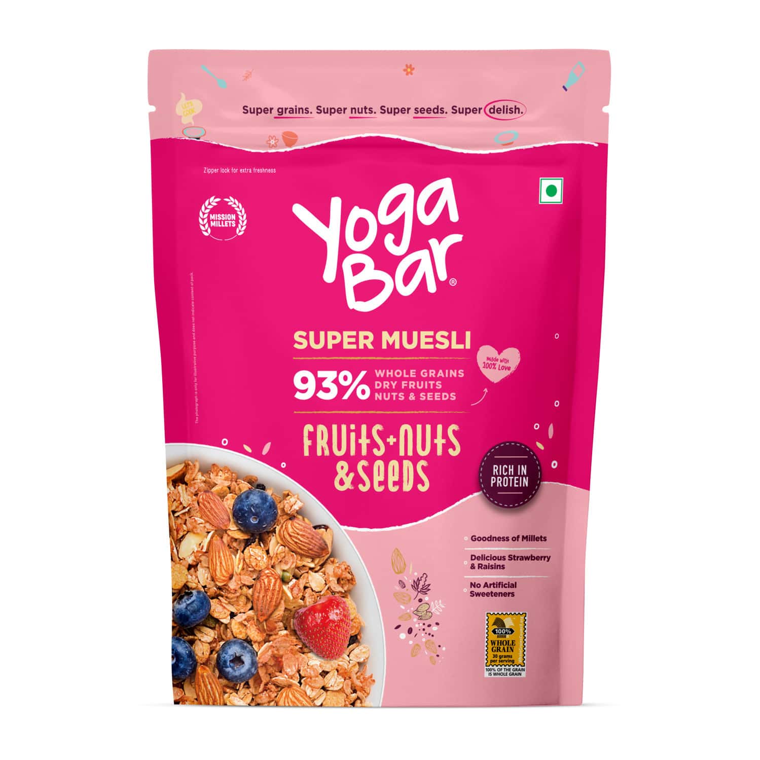 Yoga Bar Fruit & Nuts Muesli With Chia & Flax Seeds 500g