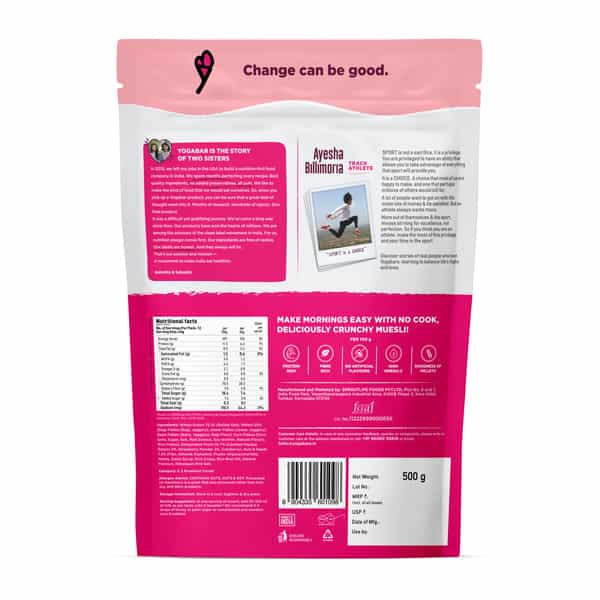 Yoga Bar Fruit & Nuts Muesli With Chia & Flax Seeds 500G