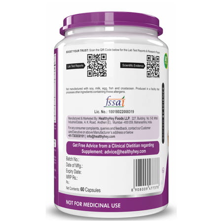 Healthyhey Boswellia Serrata & Curcumin With Bioperine - 60 Vegetable Capsules