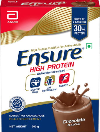 Ensure High Protein Nutrition For Active Adults (Chocolate Flavour) 200g