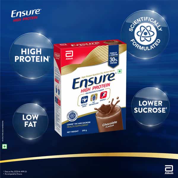 Ensure High Protein Nutrition For Active Adults (Chocolate Flavour) 200G