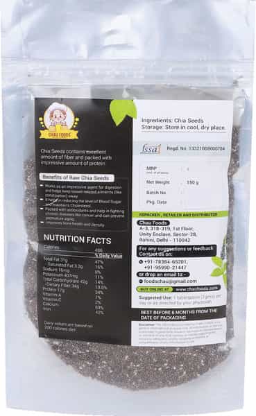 Chau Foods Chia Raw Seeds