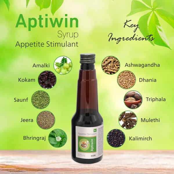 Aptiwin Syrup 225 Ml | For Boosting Healthy Appetite | Promotes Weight Gain (Pack Of 2)