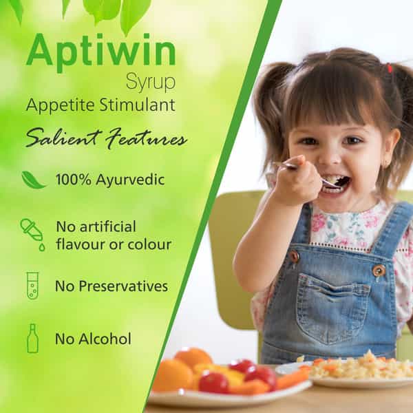Aptiwin Syrup 225 Ml | For Boosting Healthy Appetite | Promotes Weight Gain (Pack Of 2)