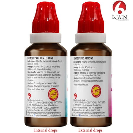 Bjain Omeo Homeopathic Hair Care Drops - Combo - 30ml