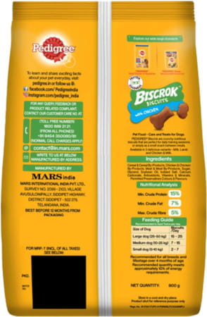 Pedigree Biscrok With Chicken 900 Gm