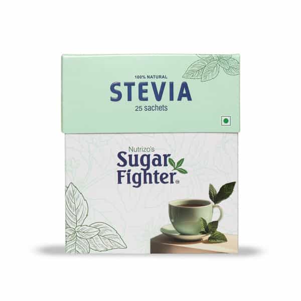 Sugar Fighter Stevia Powder Jar And Sachets Box - Stevia - Combo - (100 Grm + 25 Sachets Box)