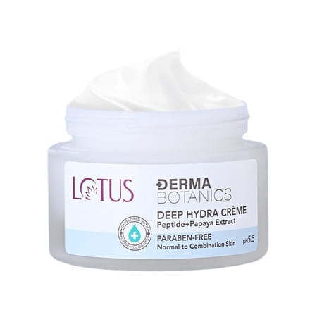 Lotus Dermabotanics Peptide + Papaya Extract Deep Hydra Cream | Ph 5.5 | Normal To Combination | 50G