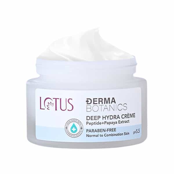 Lotus Dermabotanics Peptide + Papaya Extract Deep Hydra Cream | Ph 5.5 | Normal To Combination | 50G