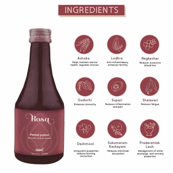 Imbue Rosa Period Potion | Herbal Syrup For Healthy Uterus (200Ml)