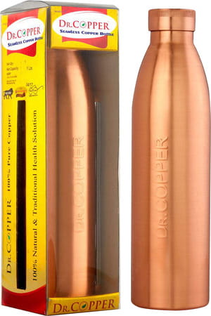 Dr. Copper Worlds First Seam Less Copper Watter Bottle 1 Ltr