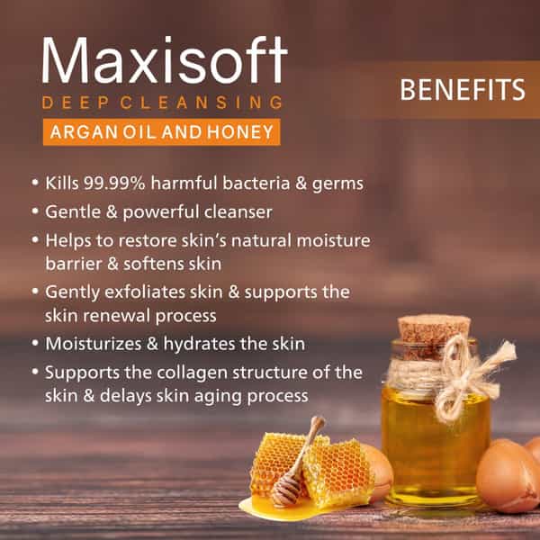 Maxisoft Argan Oil & Honey | Deep Cleansing | Handwash | Bottle | 500 Ml