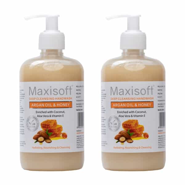 Maxisoft Argan Oil & Honey | Deep Cleansing | Handwash | Bottle | 500 Ml