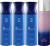 Ajmal 3 Blu Homme For Men And 1 Persuade For Men & Women Deodorants Each 200Ml Combo Pack Of 4