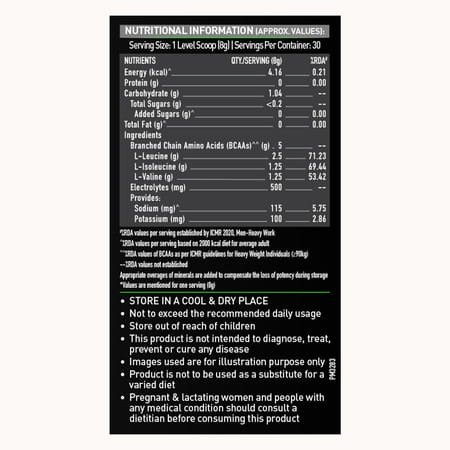 Muscleblaze Bcaa Pro Powder | Powerful Intra Workout (Watermelon Kool Aid | 240G | 30 Servings)