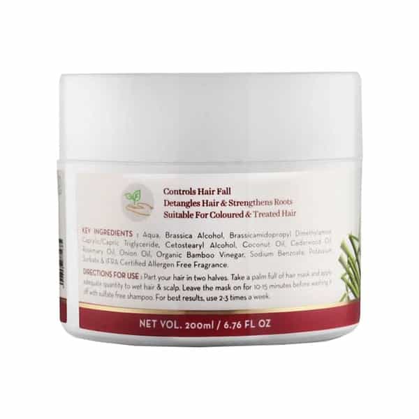 Mamaearth's Hair Mask Onion & Organic Bamboo Vinegar Container Of 200 Ml