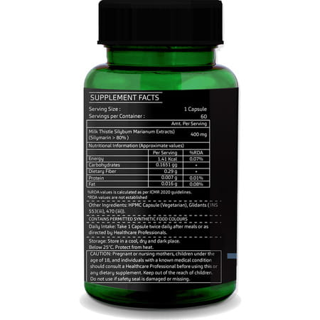 Greenopia Milk Thistle 60 Vegetarian Capsules