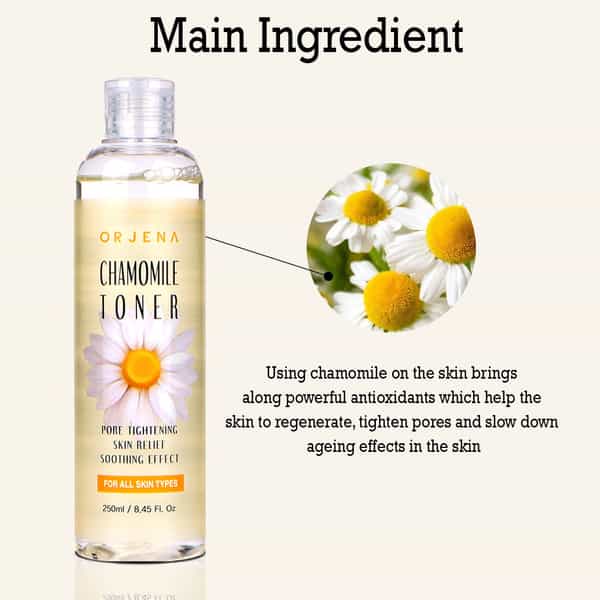 Orjena Chamomile Toner - Gentle Cleansing Men & Women - 250 Ml