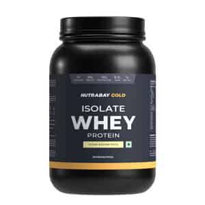Nutrabay Gold 100% Whey Protein Isolate|26g Protein|muscle Support & Recovery|kesar Badam Pista, 1kg