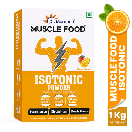 Dr. Morepen Muscle Food Isotonic Powder For Instant Energy And Hydration | Mango Flavour - 1kg