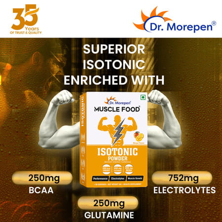 Dr. Morepen Muscle Food Isotonic Powder For Instant Energy And Hydration | Mango Flavour - 1kg