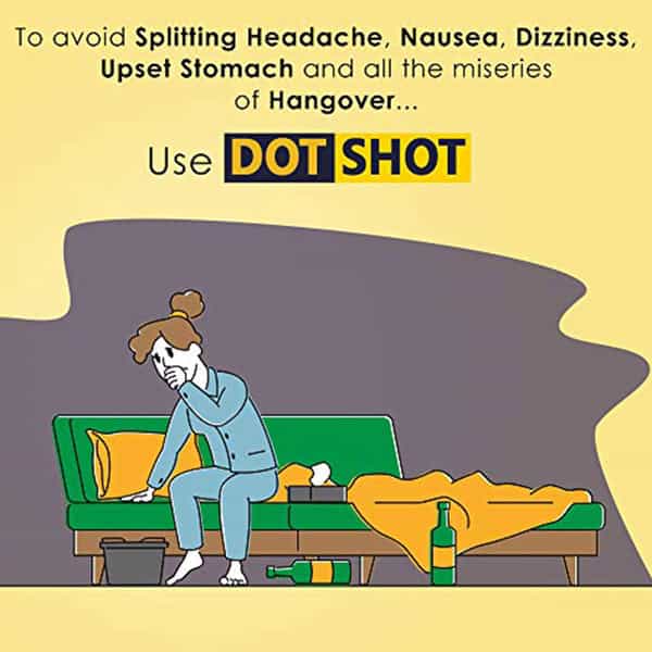 Dot Shot - Anti Hangover Drink Immune Booster Detoxifies Body |Pack Of 4