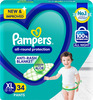 Pampers All Round Protection Pants Extra Large 34 Count Lotion With Aloe Vera